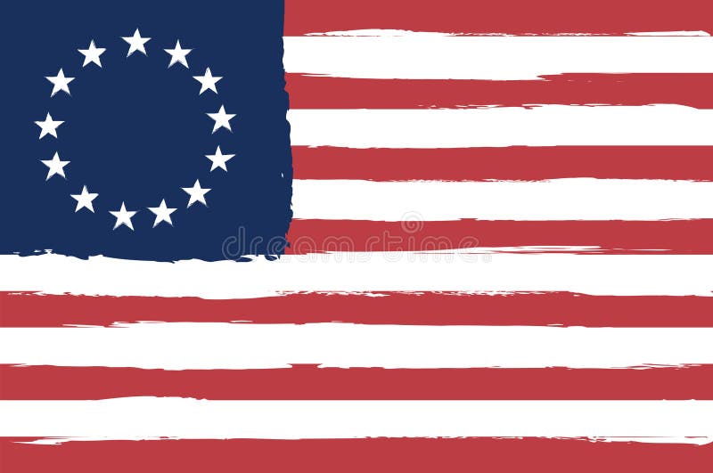 Sketching betsy ross flag