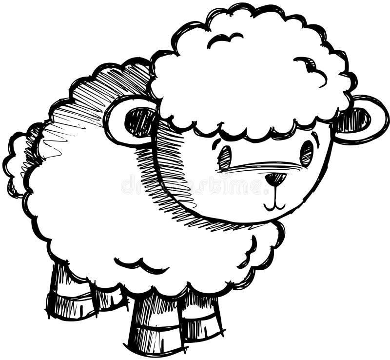 Sketchy vektor för lambfår