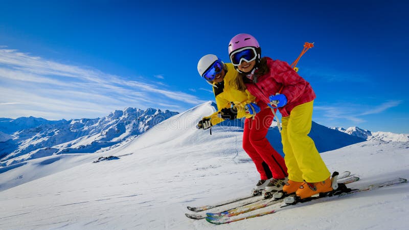 Happy family enjoying winter vacations.