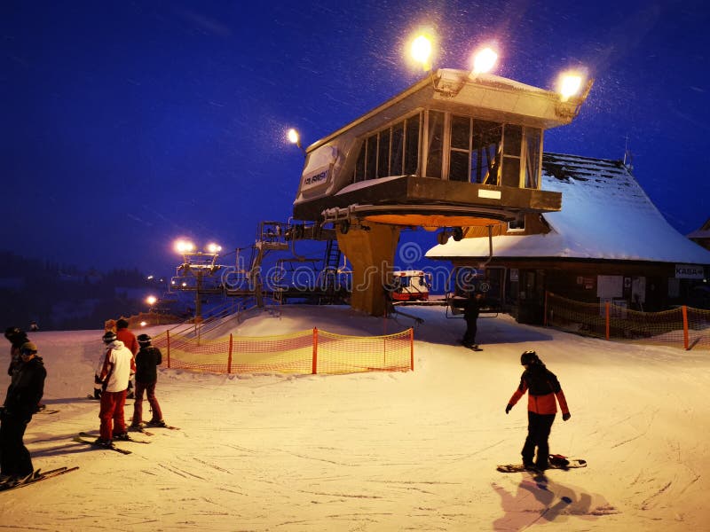 Ski center in the Polish mountains