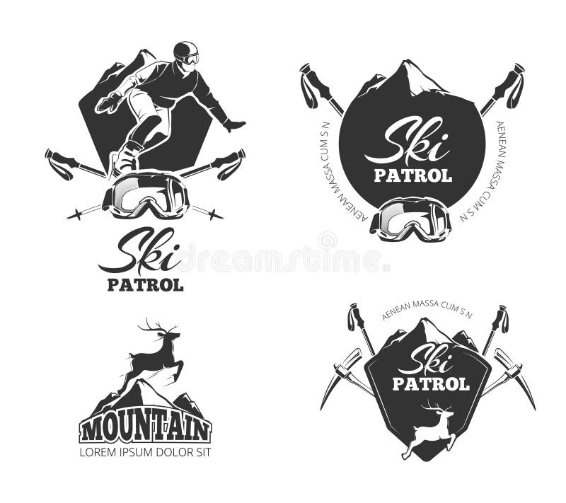 Ski Patrol Retro Sign Design Stock Illustrations – 99 Ski Patrol Retro ...