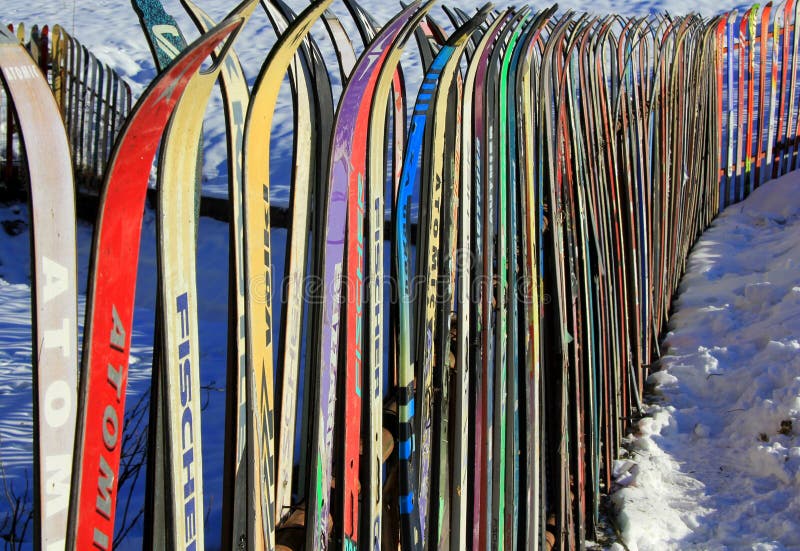 Ski fence editorial photo. Image of winter, skiing, outdoor 48542386
