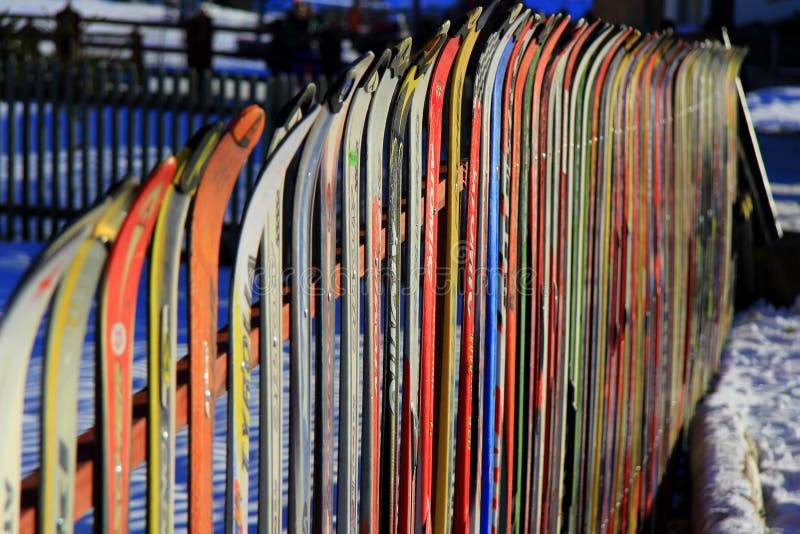 Ski fence editorial photo. Image of winter, skiing, outdoor 48542386