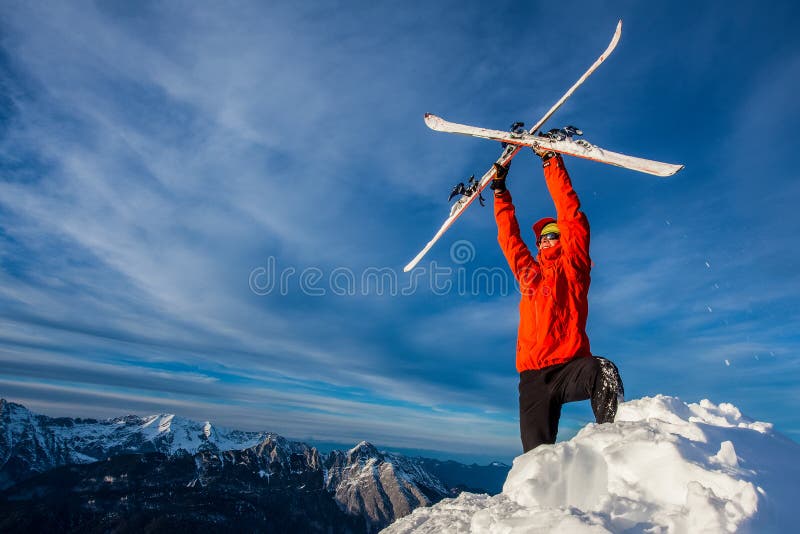 Ski freeride lizenzfreie stockbilder