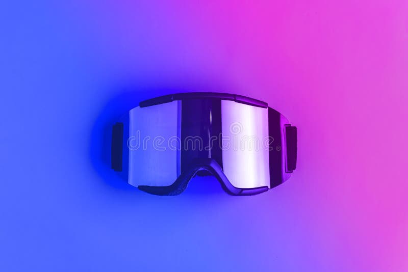 neon pink ski goggles