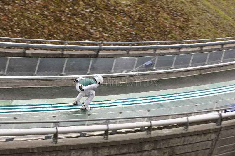 Ski Jump. Artificial Track. Winter Sport Stock Photo Image of extreme
