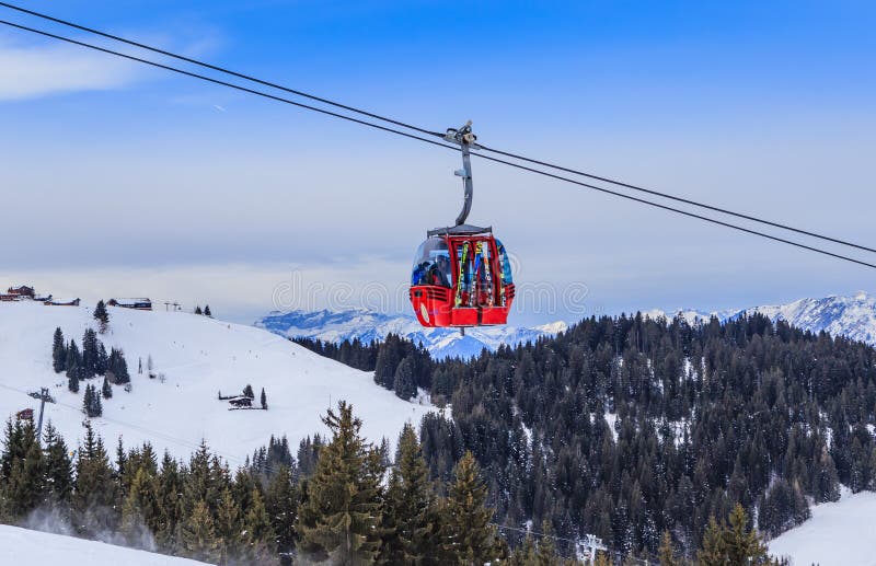 Ski Lift. Ski Resort Soll, Tyrol Editorial Photography Image of