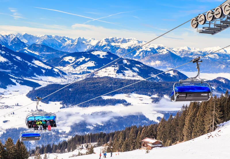 Ski lift. Ski resort Hopfgarten, Tyrol