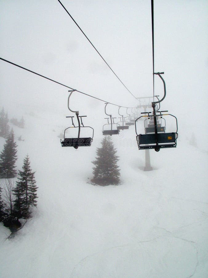Ski Lifts on Snowy Mountain Stock Photo Image of snow, outdoors 7182604