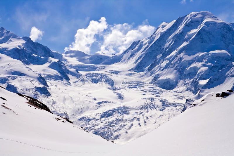 Ski Path at Swiss Alps