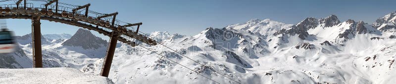 Ski resort Tignes panorama