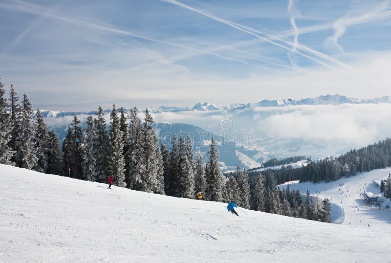 Ski resort Zell am See. Austria