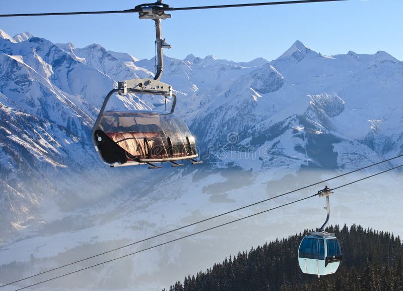 Ski resort Zell am See. Austria