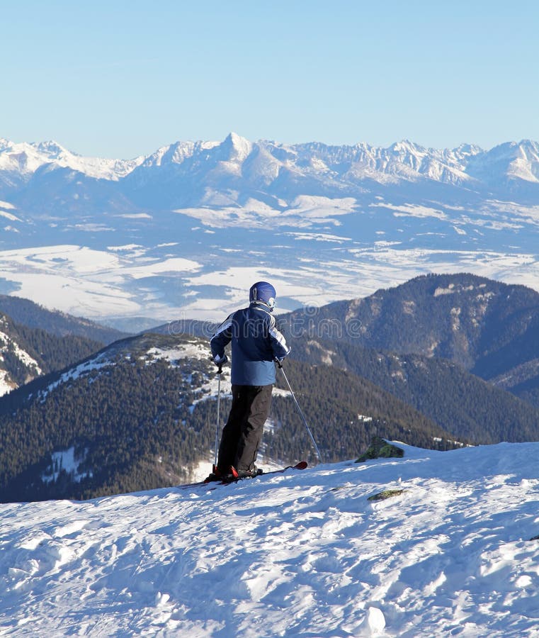 Skier on the hill Chopok, Slovakia