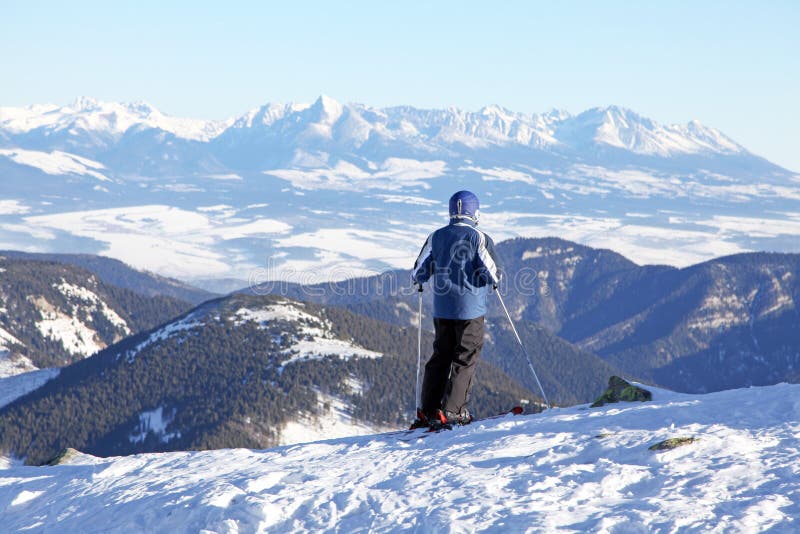 Skier on the hill Chopok, Slovakia