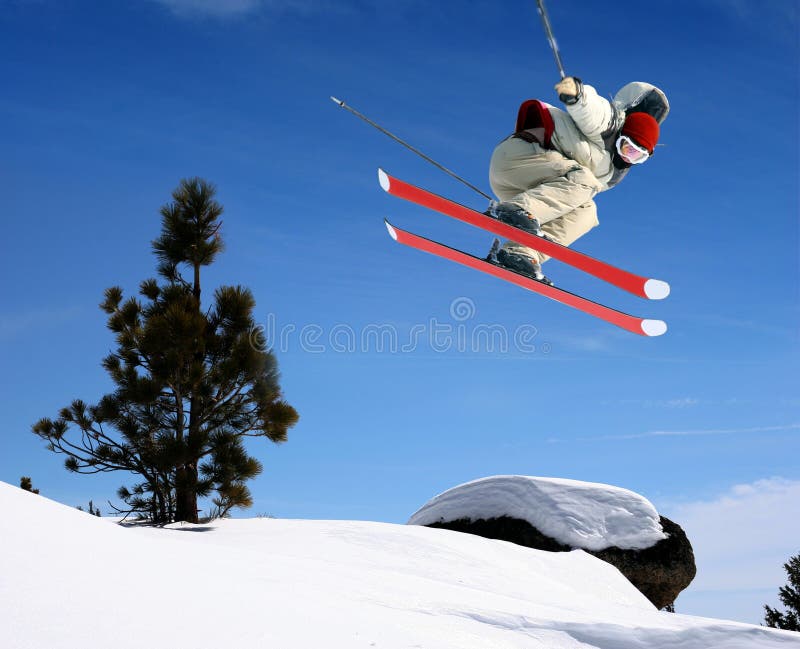 Skier jumping