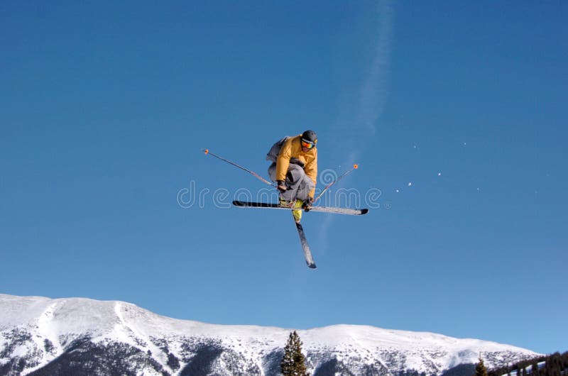 Skier mute grab stock image. Image of telemark, freestyle 1234939