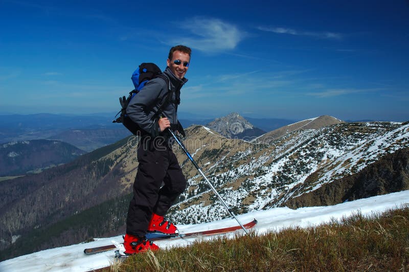 Skier portrait