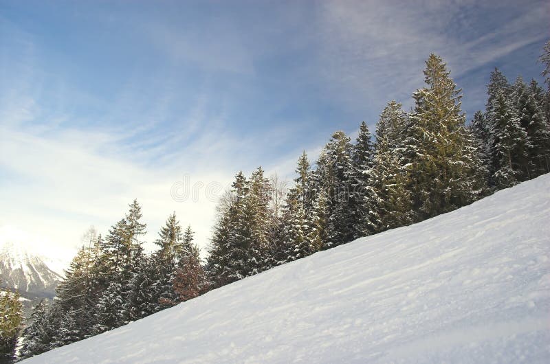 Skiing area in Soell (Austria)