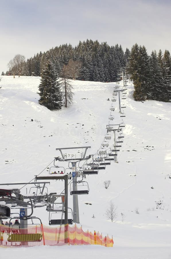 Skiing area in Soell (Austria) - ski lift