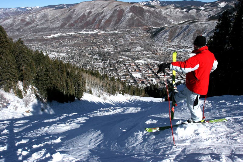 Skiing in Aspen, Colorado stock image. Image of colorado 28541539