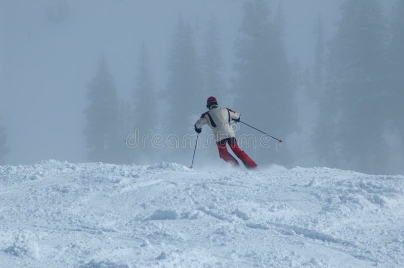 Skiing down the hill stock photo. Image of helmet, mountain 146770