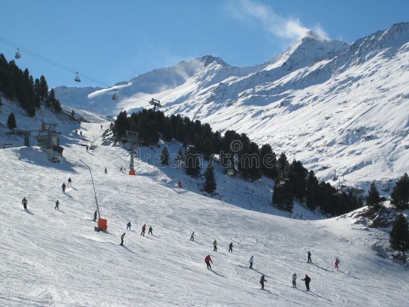 Skiing slope