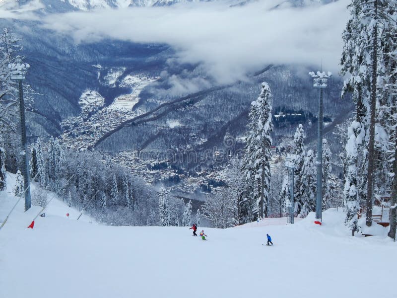 Aus auf der skigebiet.