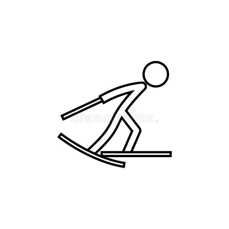 Skiing, winter, sport outline icon. Element of winter sport illustration. Signs and symbols icon can be used for web, logo, mobile.