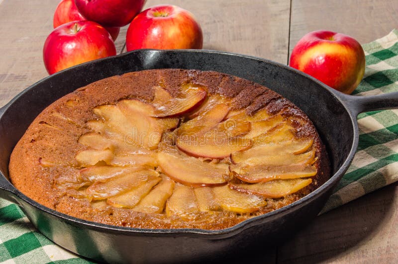 Skillet Apple Cake with Apples Stock Photo Image of dieting, healthy 54782282