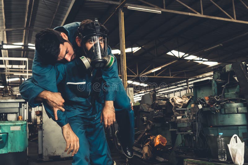 Skillful Factory Worker Rescue His Teammate Out Of Poisonous Gas