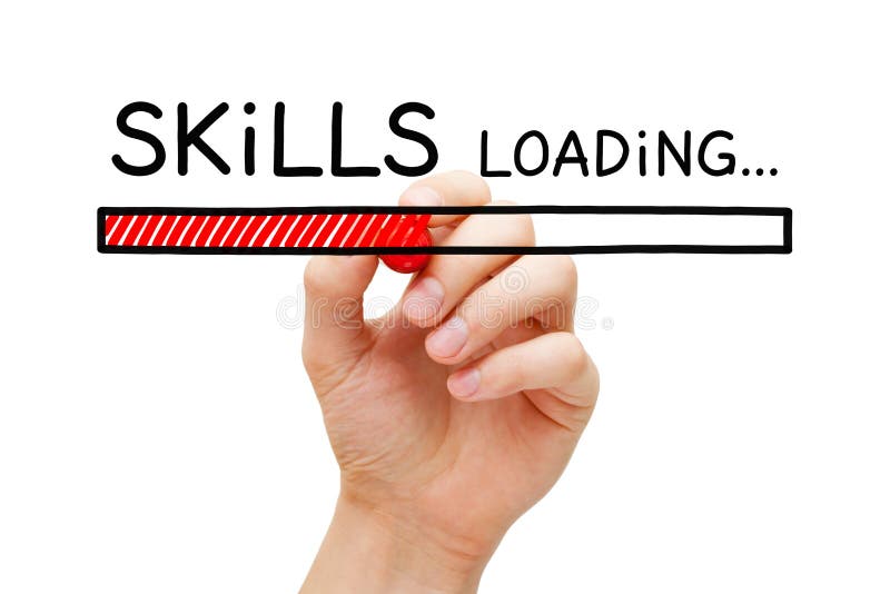 Skills Development Loading Bar Concept royalty free stock photos