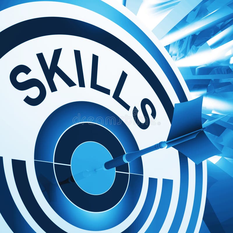 skills-target-means-aptitude-competence-and-abilities-stock-illustration-illustration-of