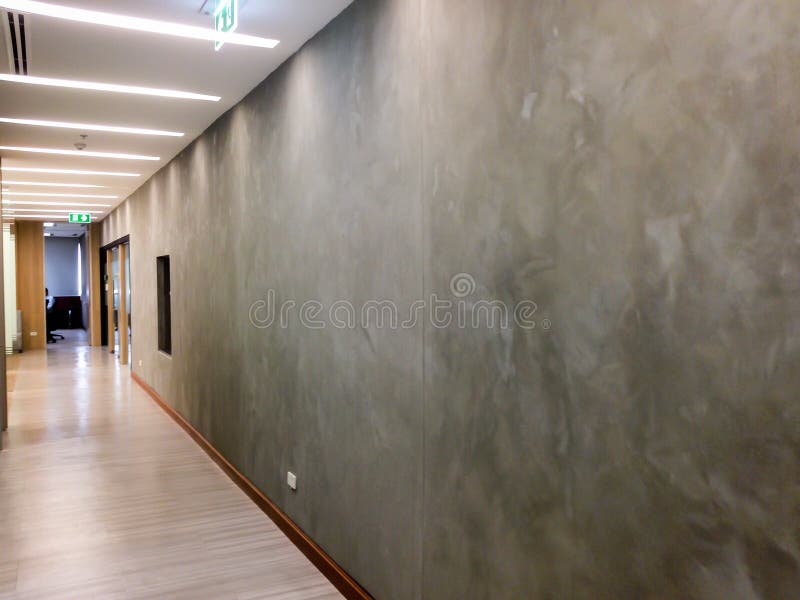 Skim Coat On Office Wall Stock Image Image Of Concrete 84743037
