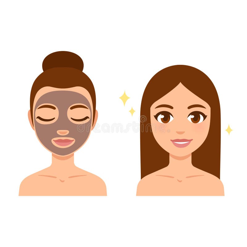 Skin care face mask vector illustration Skin care face mask vector illustration