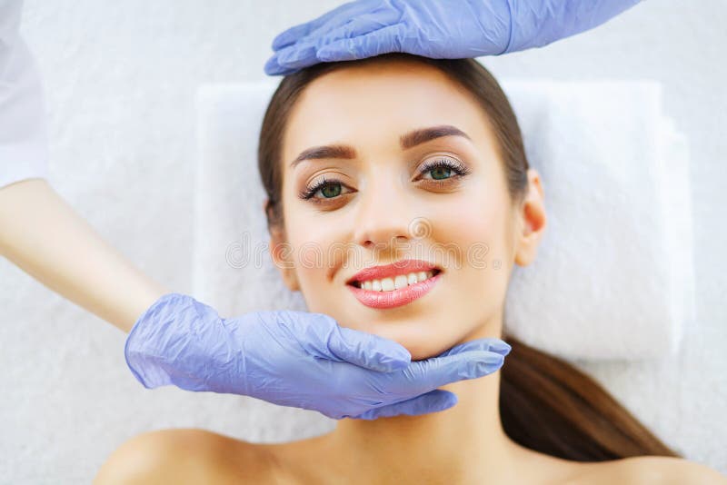 Skin Care Skin Procedures Beautiful Young Woman In Spa Salon Lying On
