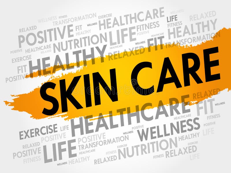Skin care word cloud stock illustration. Illustration of care 200694896