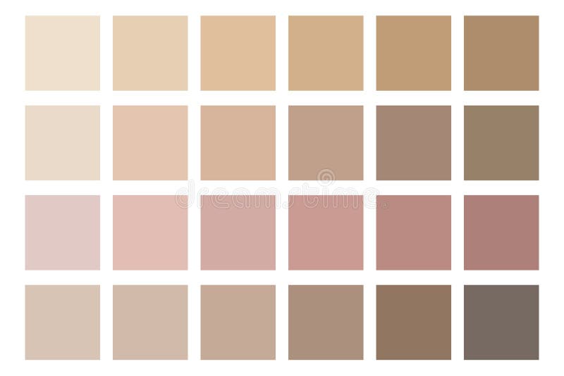 Skin Color Tones. Beige Palette. Soft Shades of the Human Body. the ...