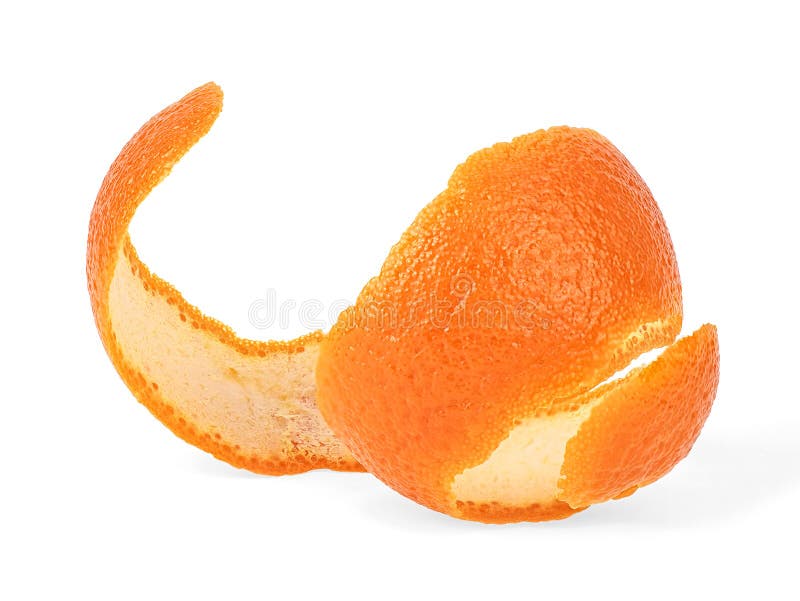 Skin Of Orange Isolated On White Background Orange Peel Stock Photo