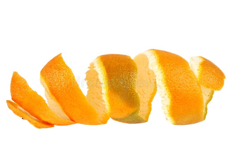 Skin Of Orange Isolated On White Background Stock Photo Image Of