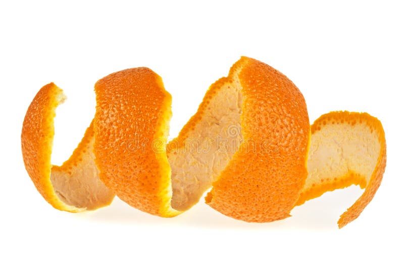 Skin Of Orange Isolated On White Background Stock Photo Image Of