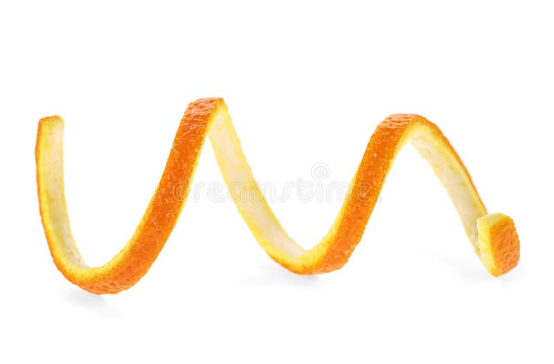 Skin Of Orange Isolated On White Background Stock Image Image Of