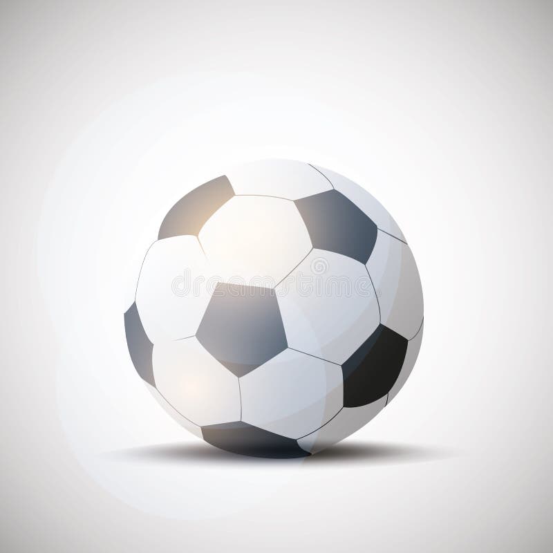 Skinande boll för läderfotbollfotboll royaltyfri illustrationer Skinande boll för läderfotbollfotboll royaltyfri illustrationer