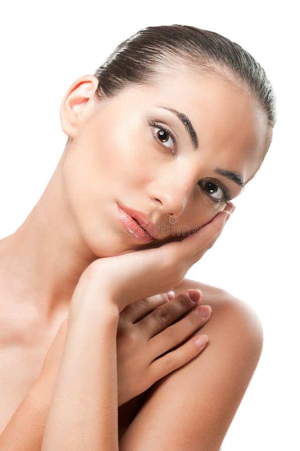 Skincare e retrato da beleza foto de stock royalty free Skincare e retrato da beleza foto de stock royalty free