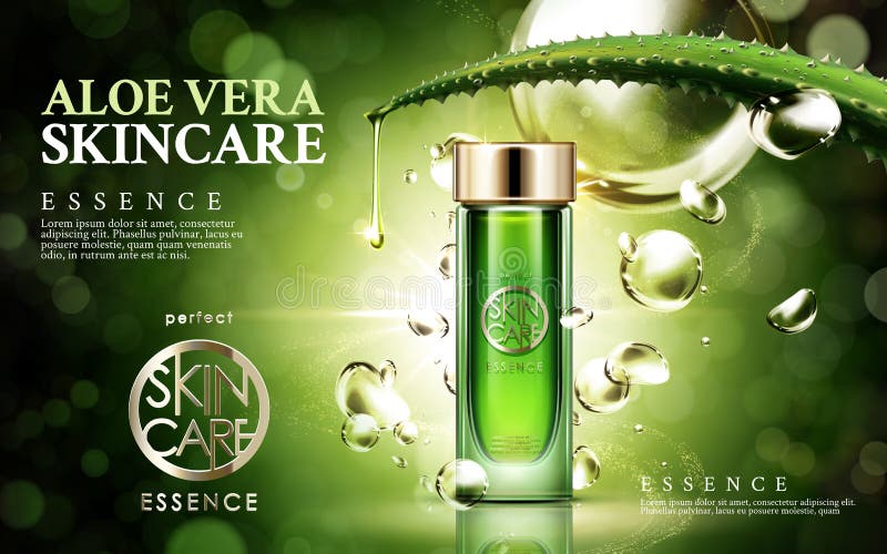 Skincare vera алоэ иллюстрация вектора Skincare vera алоэ иллюстрация вектора