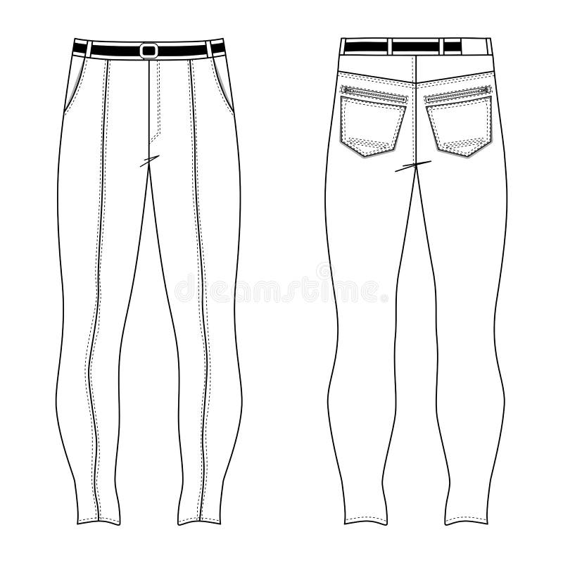 Skinny jeans stock vector. Illustration of fashion, coloring - 81400916