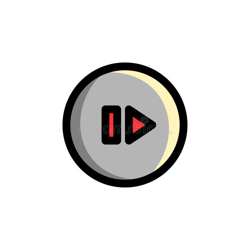 Skip Button Icon stock vector. Illustration of next - 266548596