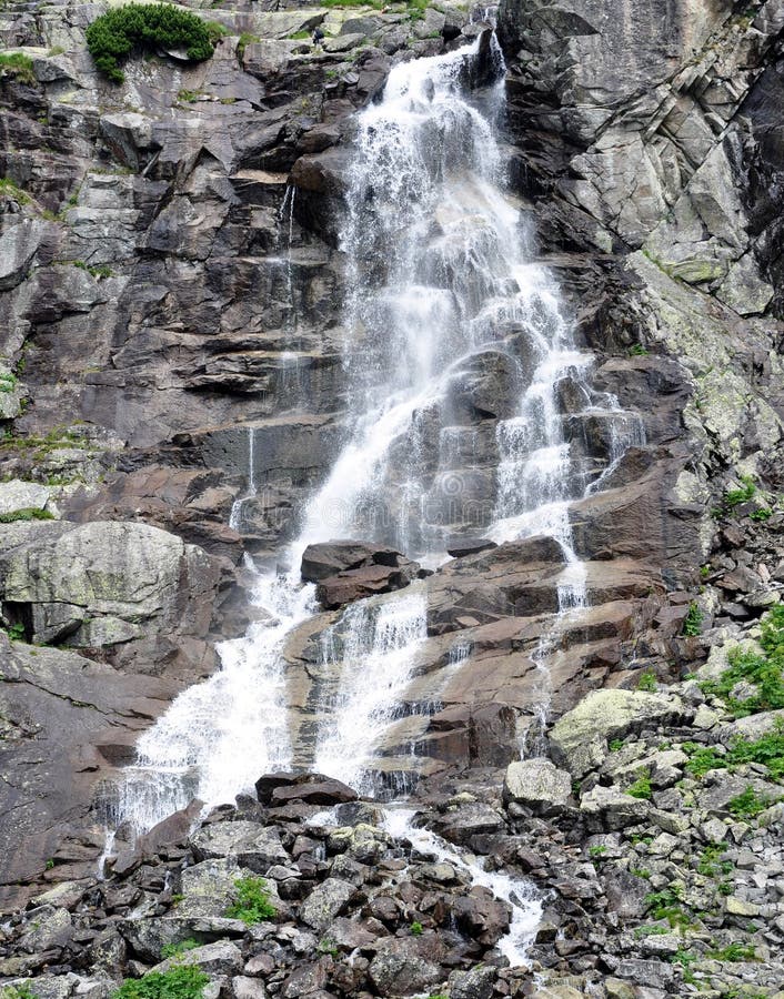 Skip waterfall, mountains High Tatras, Slovakia, Europe