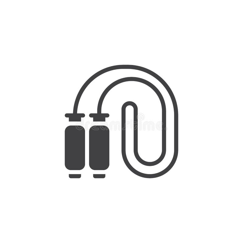 Skipping rope vector icon stock vector. Illustration of jump - 127138289