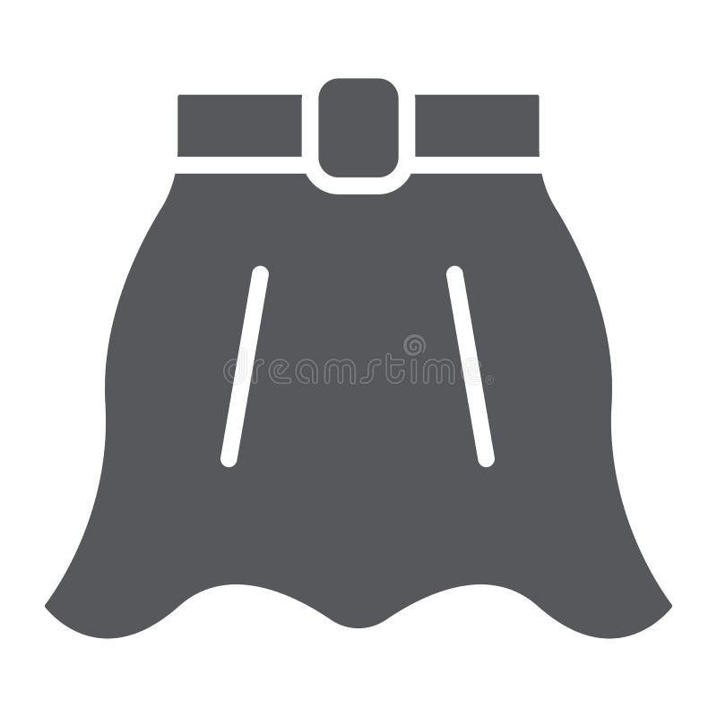 Skirt Glyph Icon, Clothes And Female, Flared Skirt Sign, Vector ...